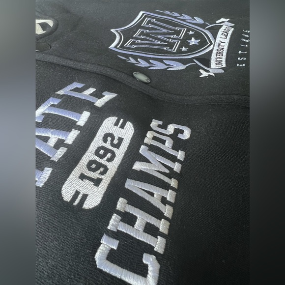 Black Pike - State Champs Black & Cream Varsity Jacket > Men’s Size:2XL - Picture 11 of 15